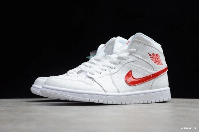 Jordan 1 University White (W) Mid BQ6472-106 Red 0831